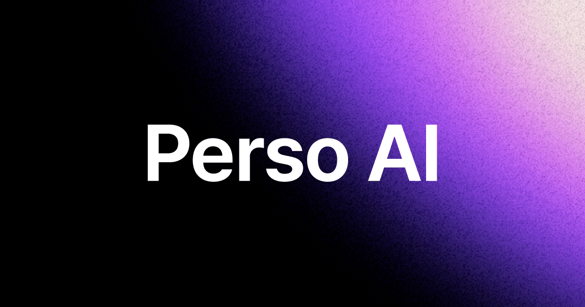 Perso AI homepage