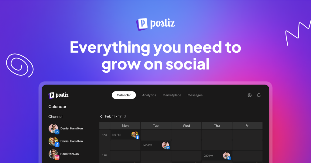 Postiz homepage