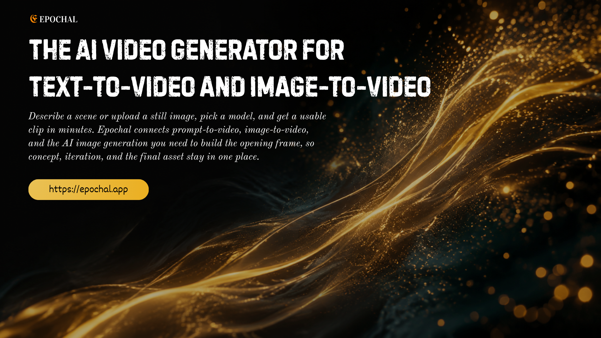 Epochal - AI Video Generator homepage