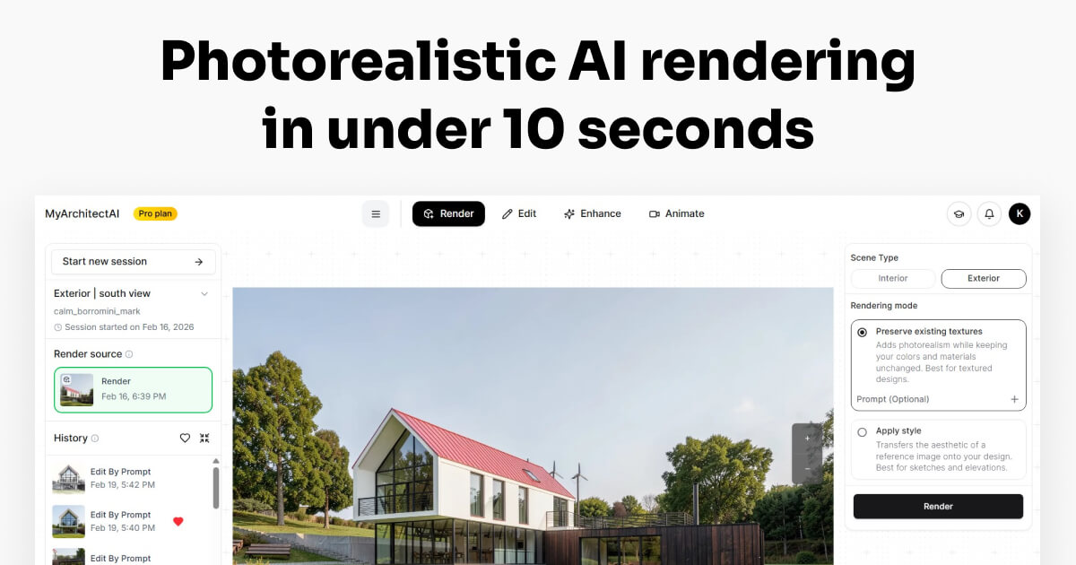 MyArchitectAI homepage