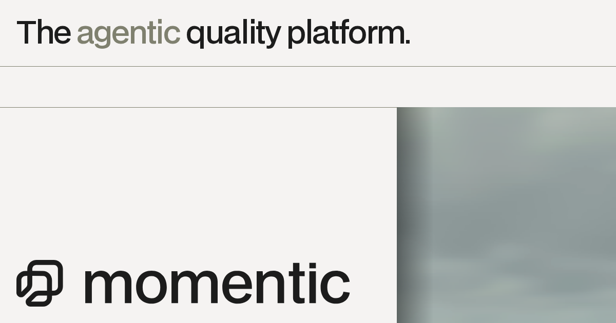 Momentic homepage
