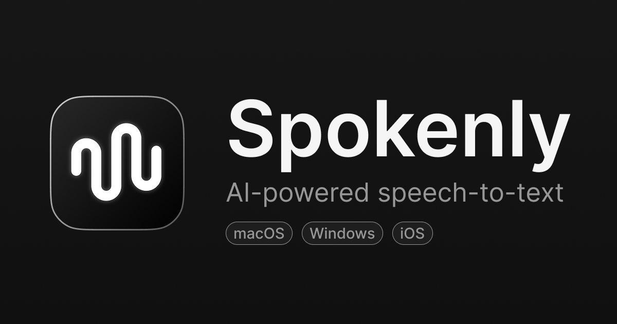 Spokenly homepage