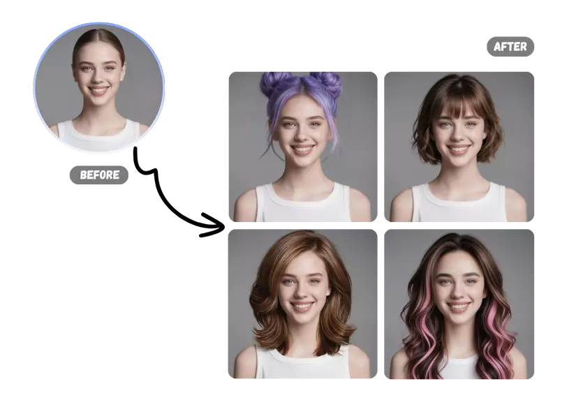 FaceHair AI homepage