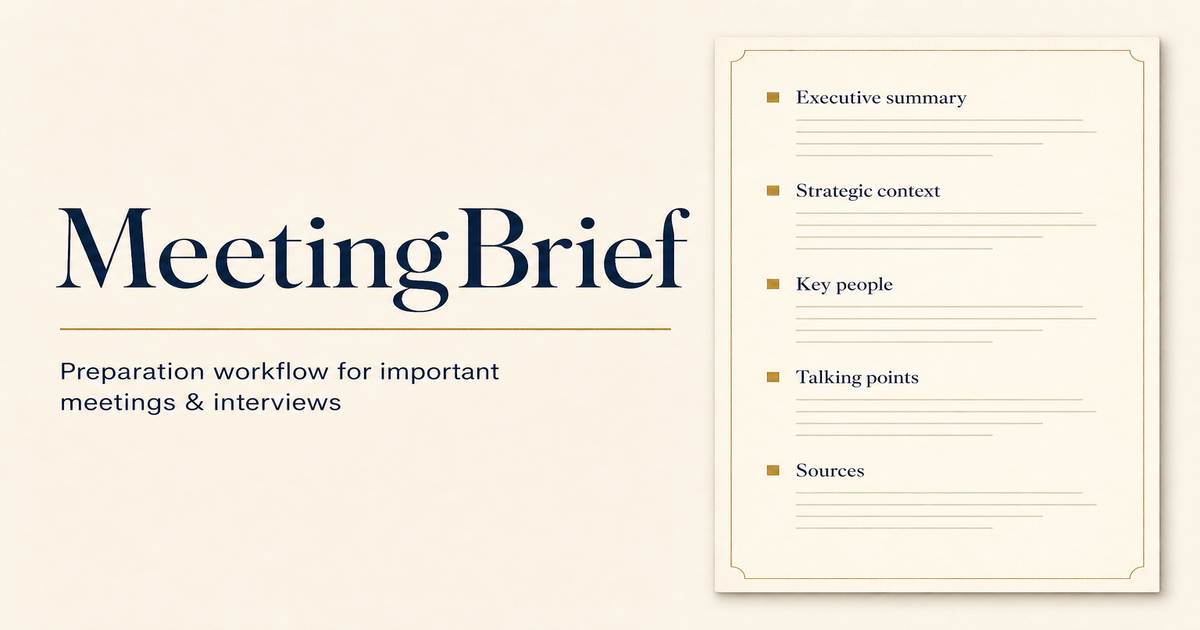 MeetingBrief homepage
