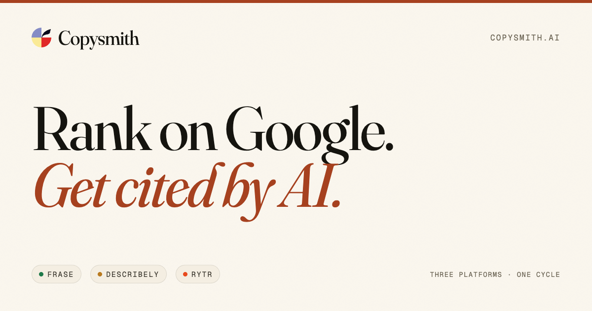 Copysmith homepage
