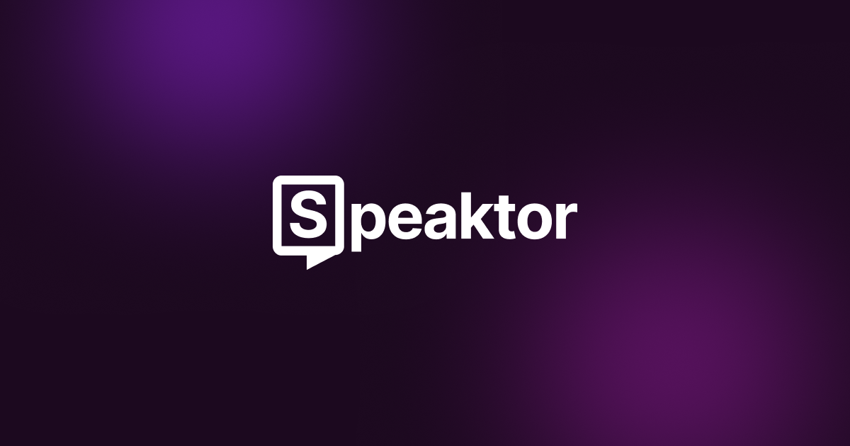 Speaktor homepage