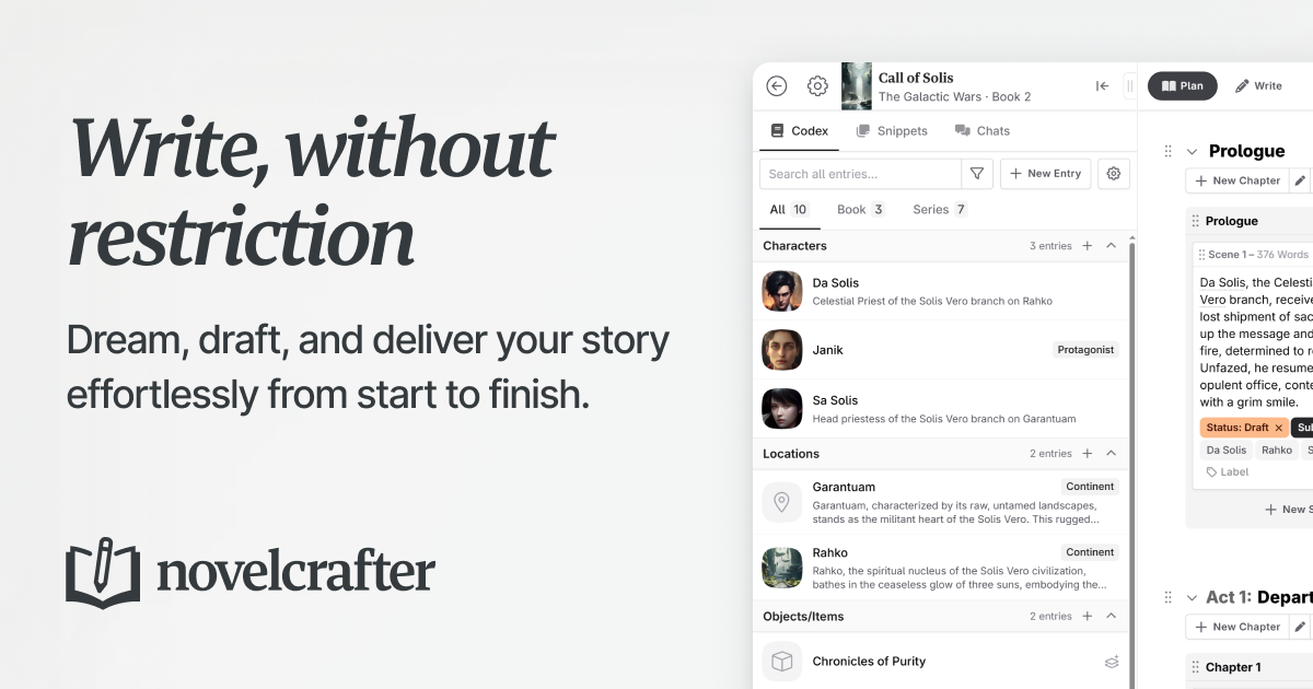 Novelcrafter homepage