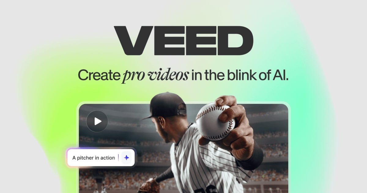 Veed.io (AI editing) homepage
