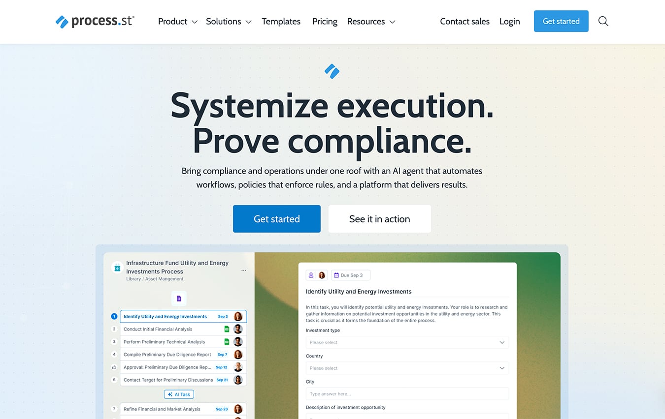 Process Street homepage