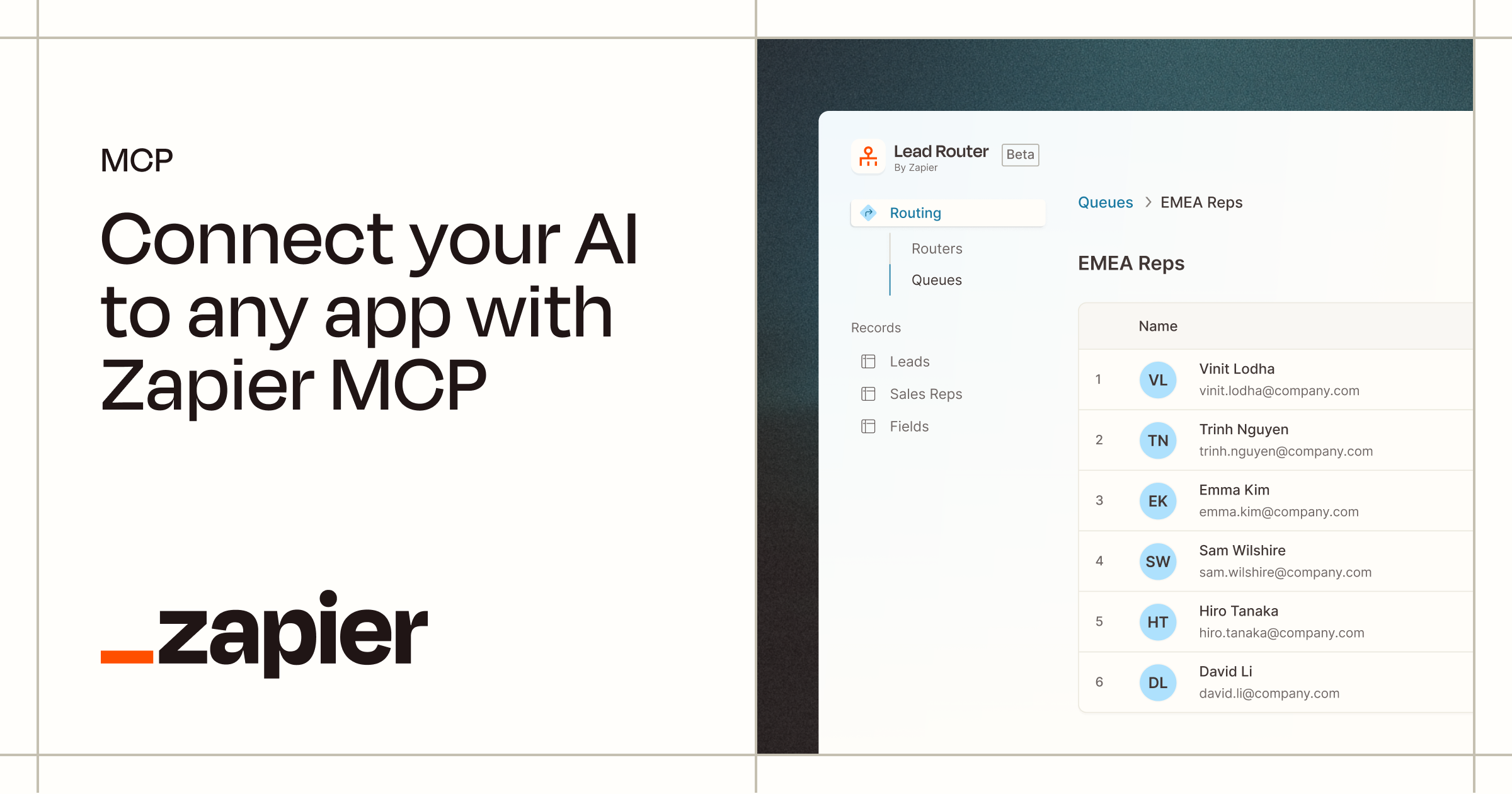 Zapier MCP homepage