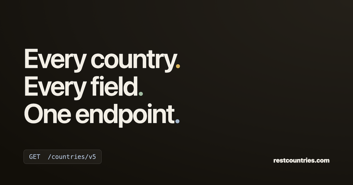 REST Countries homepage