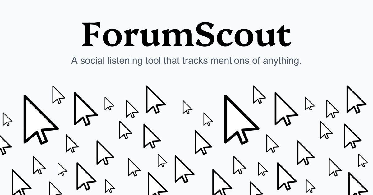 ForumScout - AI Social Listening Tool homepage
