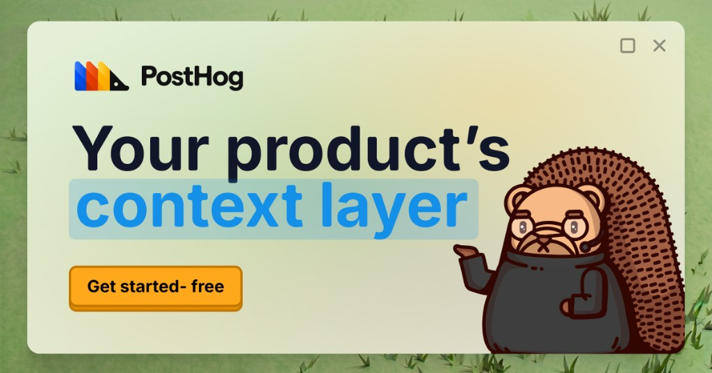 PostHog homepage