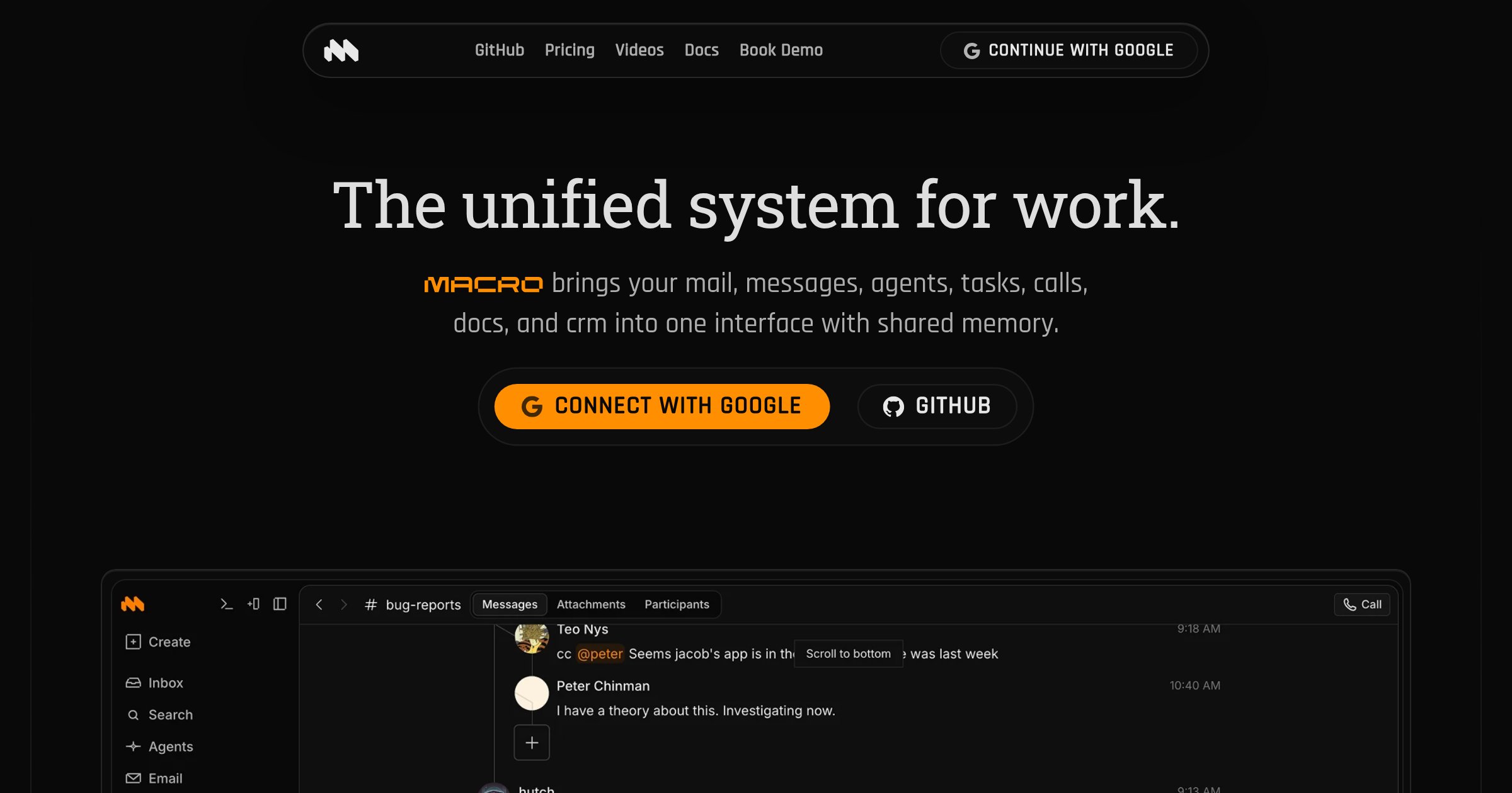 Macro homepage