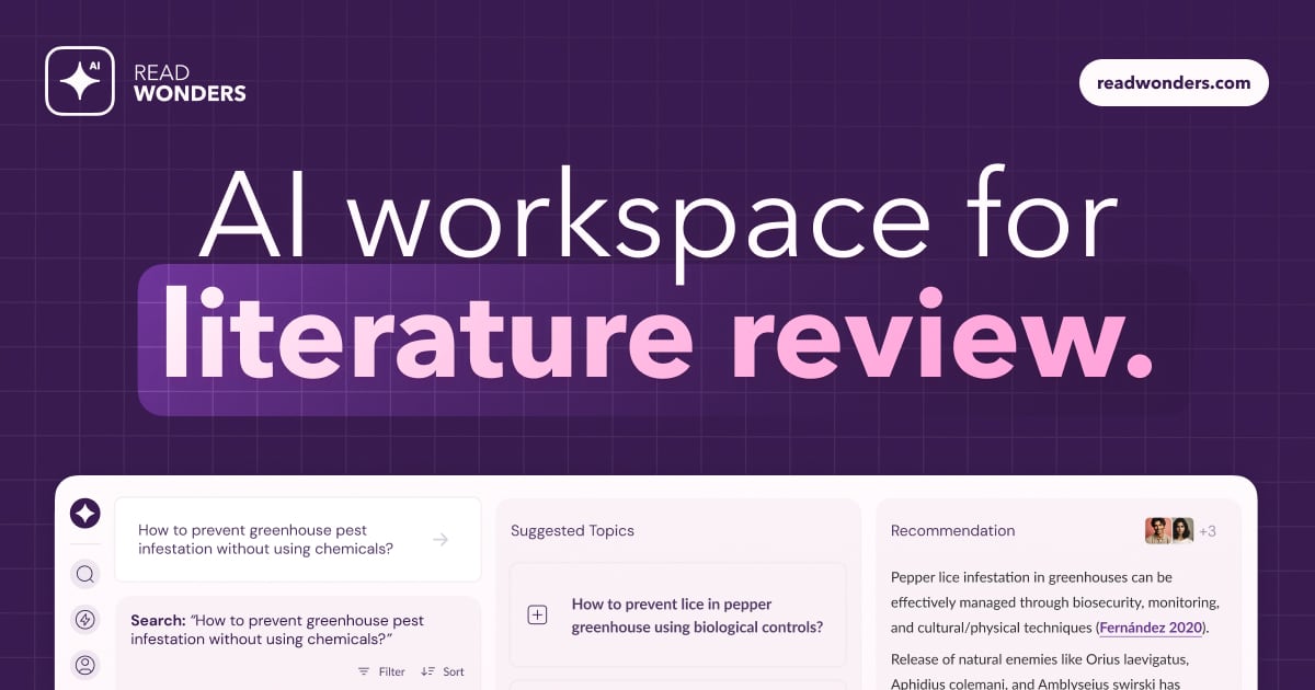 Wonders AI - Research Workspace homepage