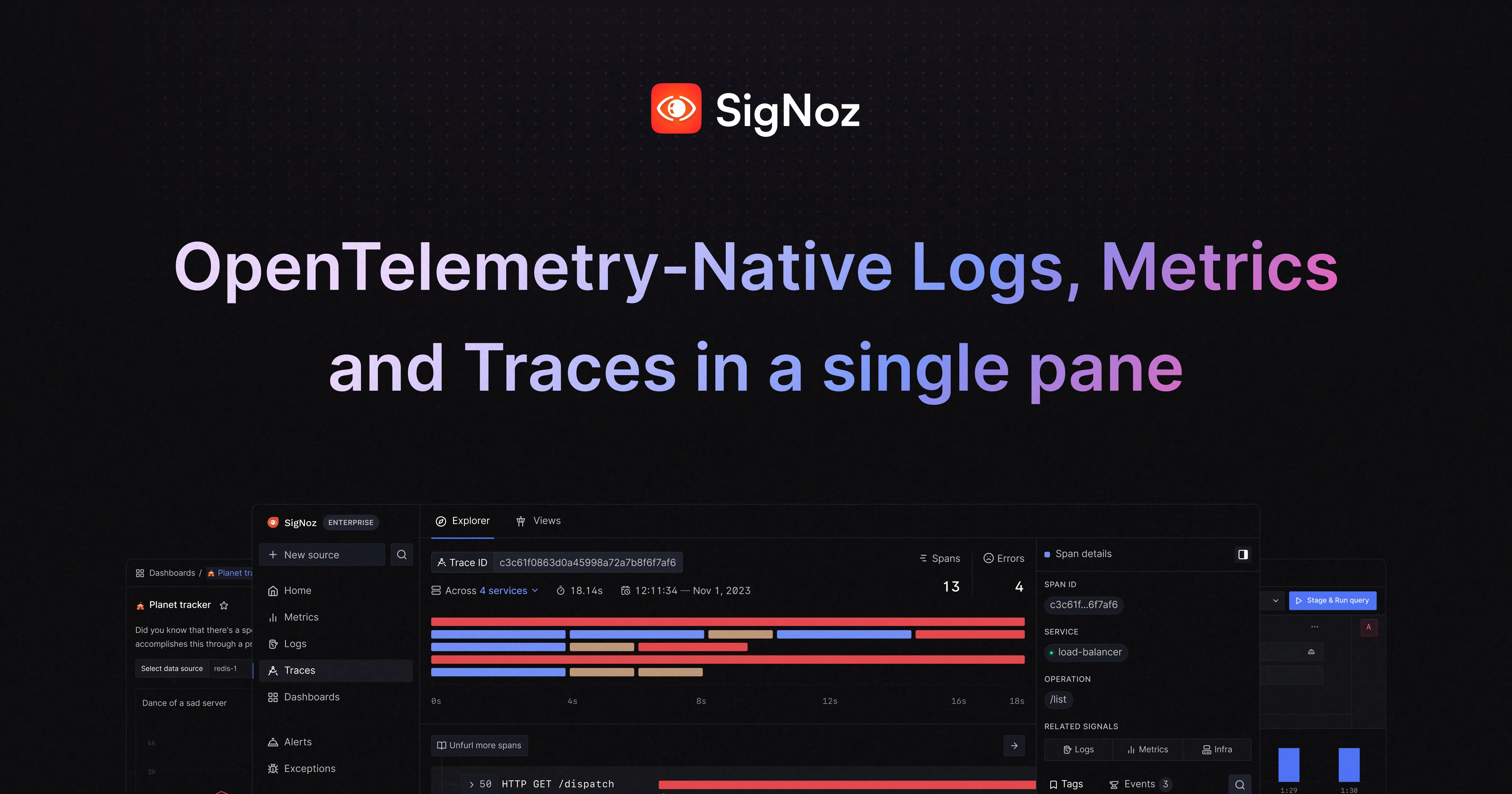 SigNoz homepage