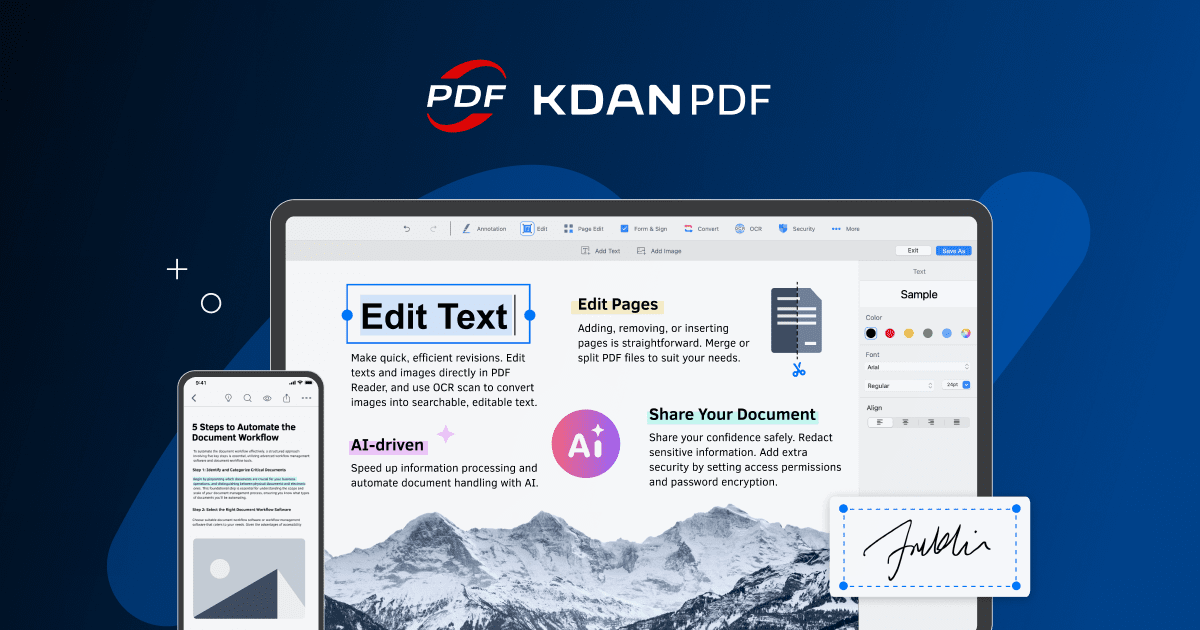 KDAN PDF homepage