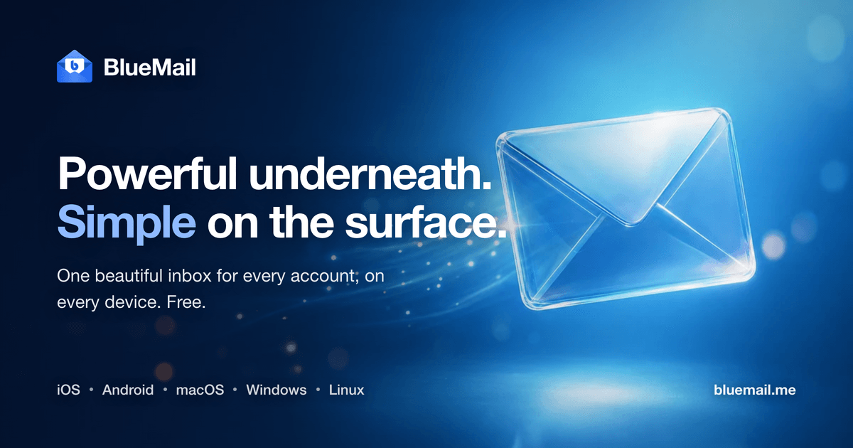 Blue Mail homepage