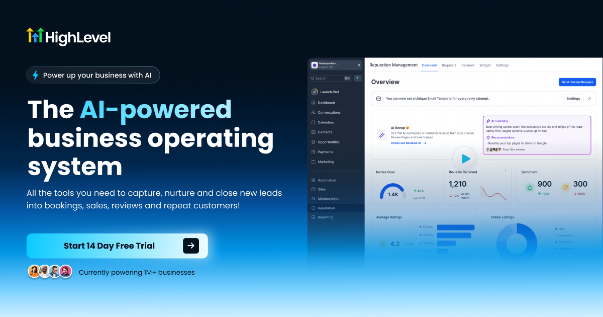 HighLevel homepage