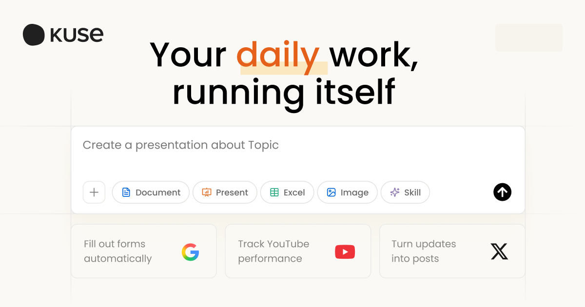 Kuse AI homepage