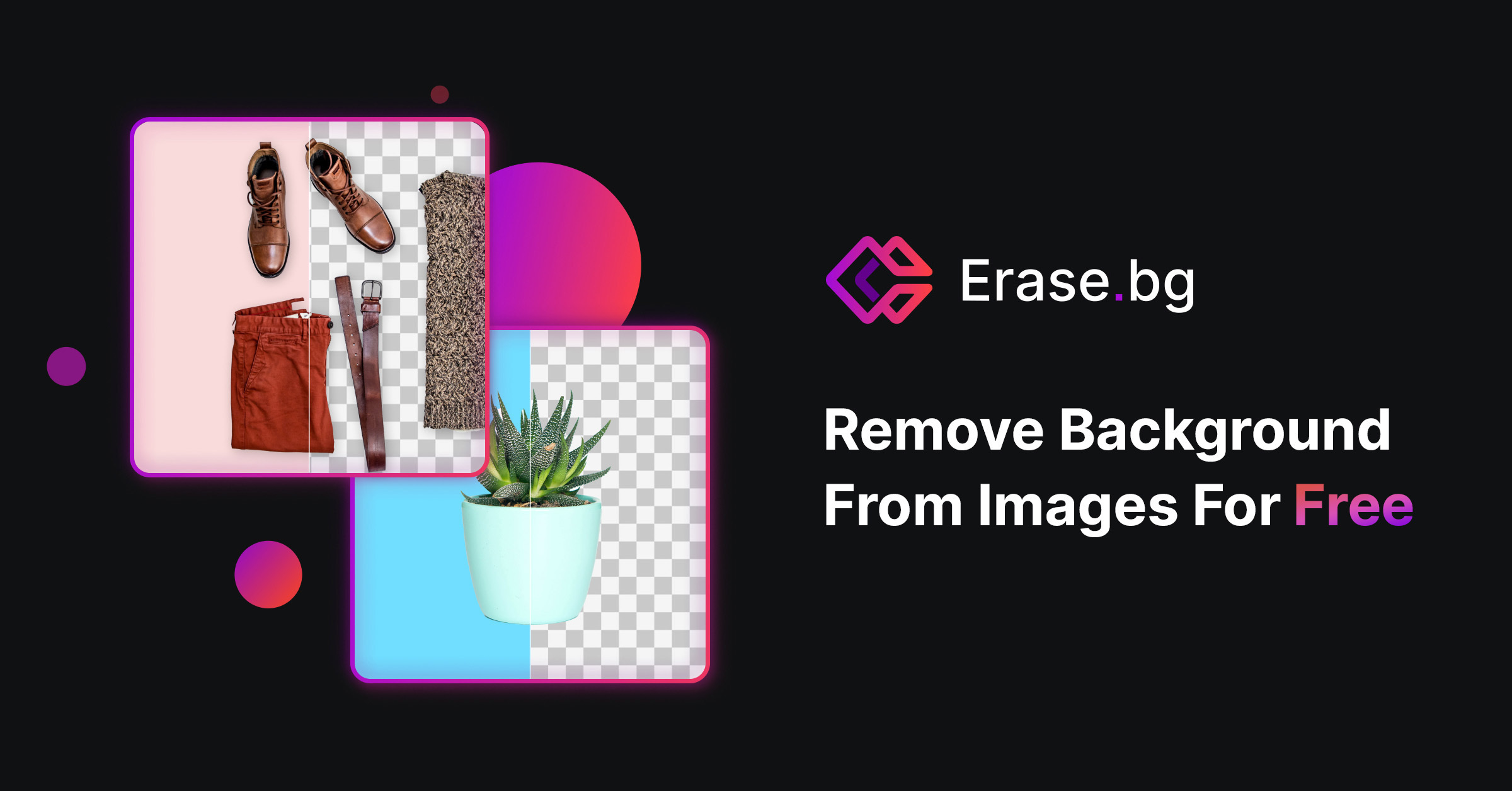 Erase.bg homepage