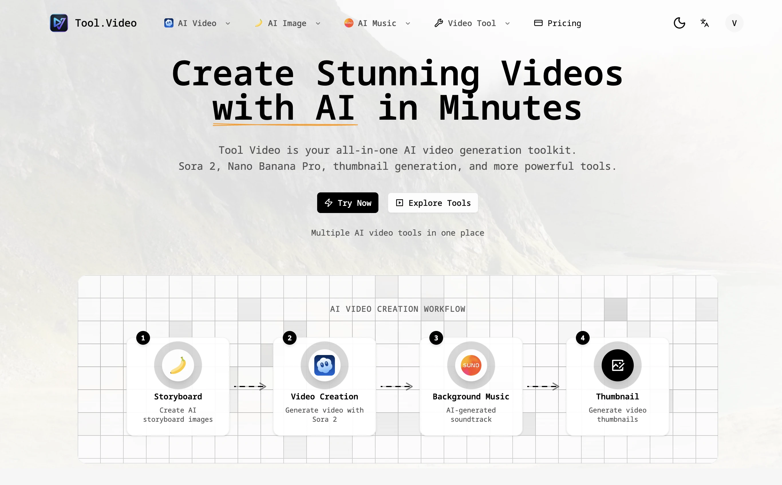 Tool.Video homepage