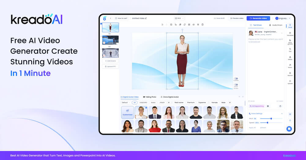 KreadoAI homepage