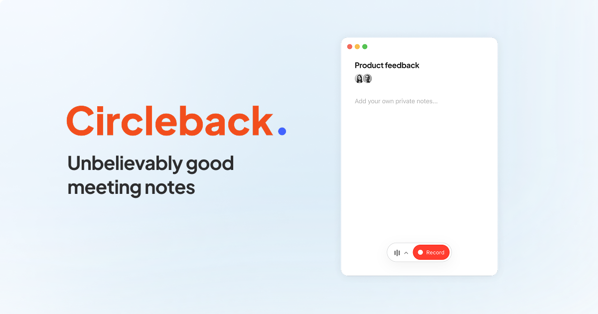 Circleback homepage