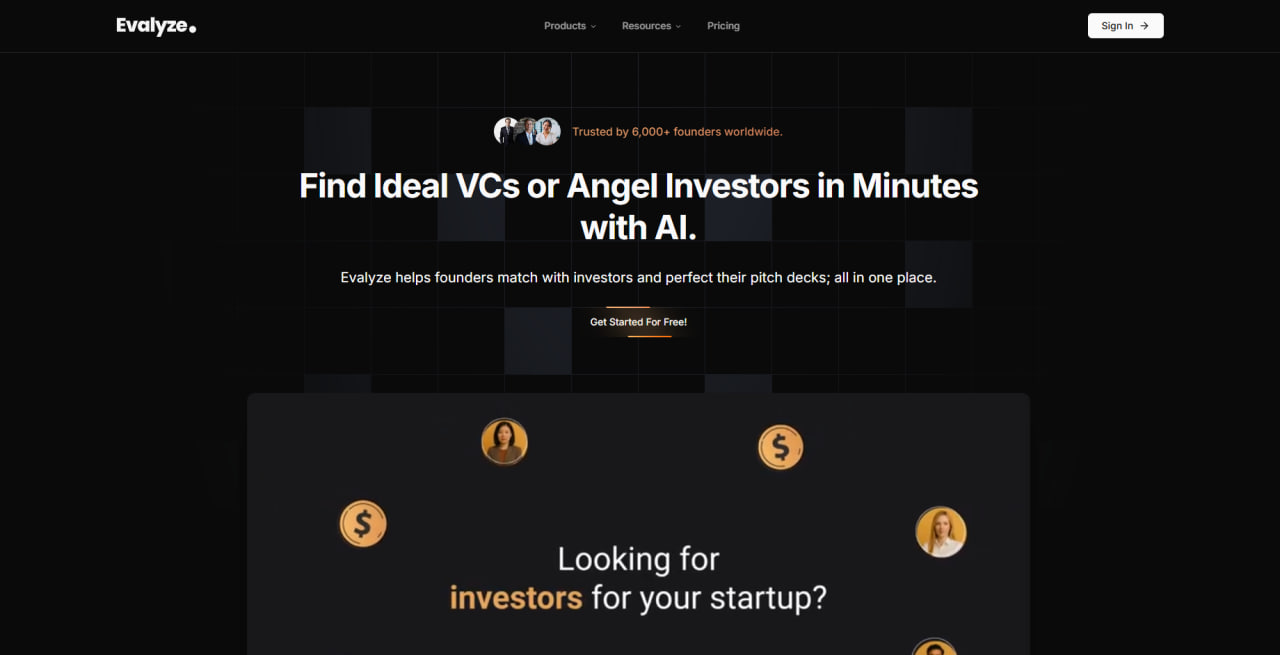 Evalyze homepage
