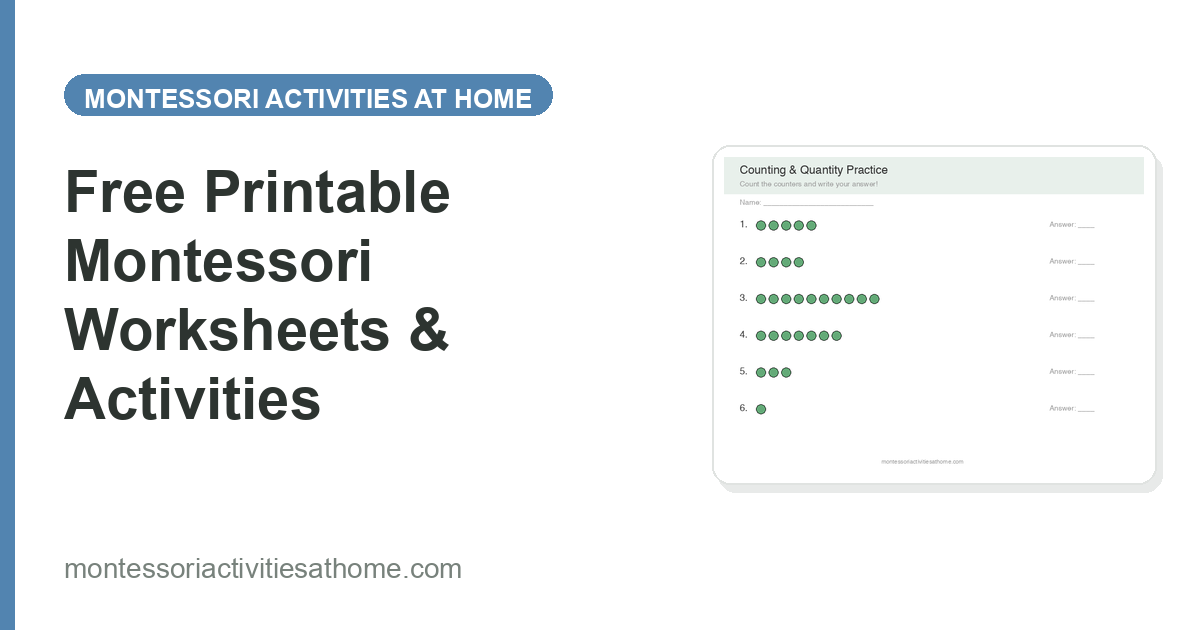 Montessori Activities at Home homepage