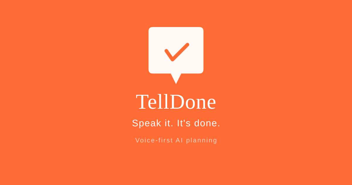 TellDone homepage