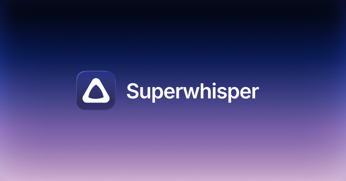 Superwhisper homepage
