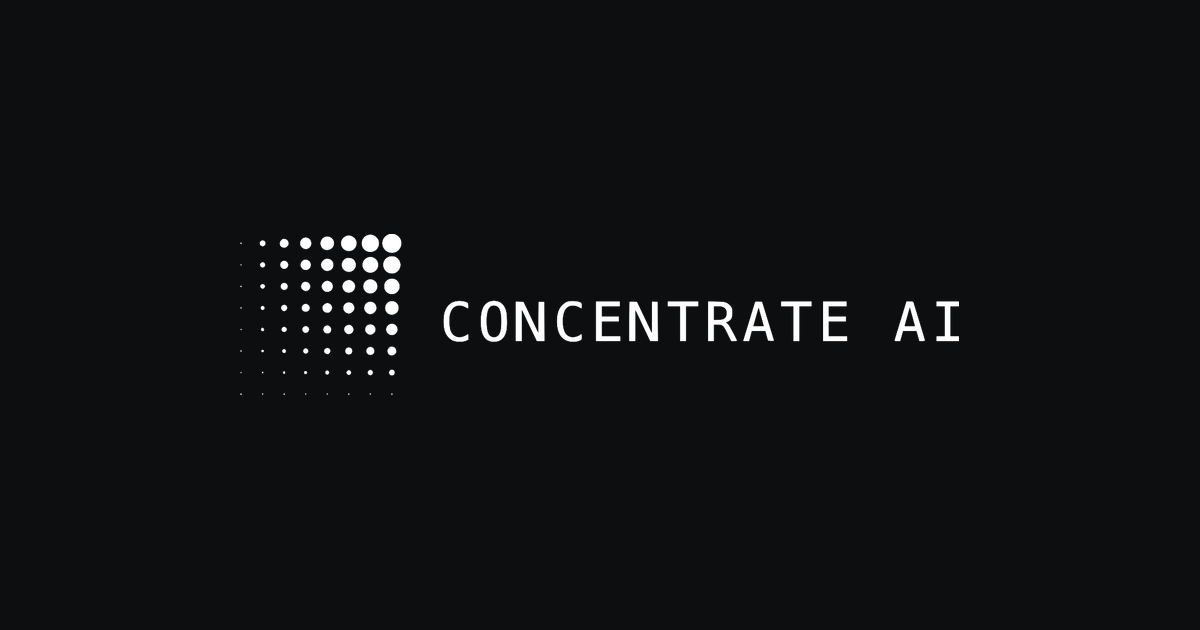 Concentrate AI homepage