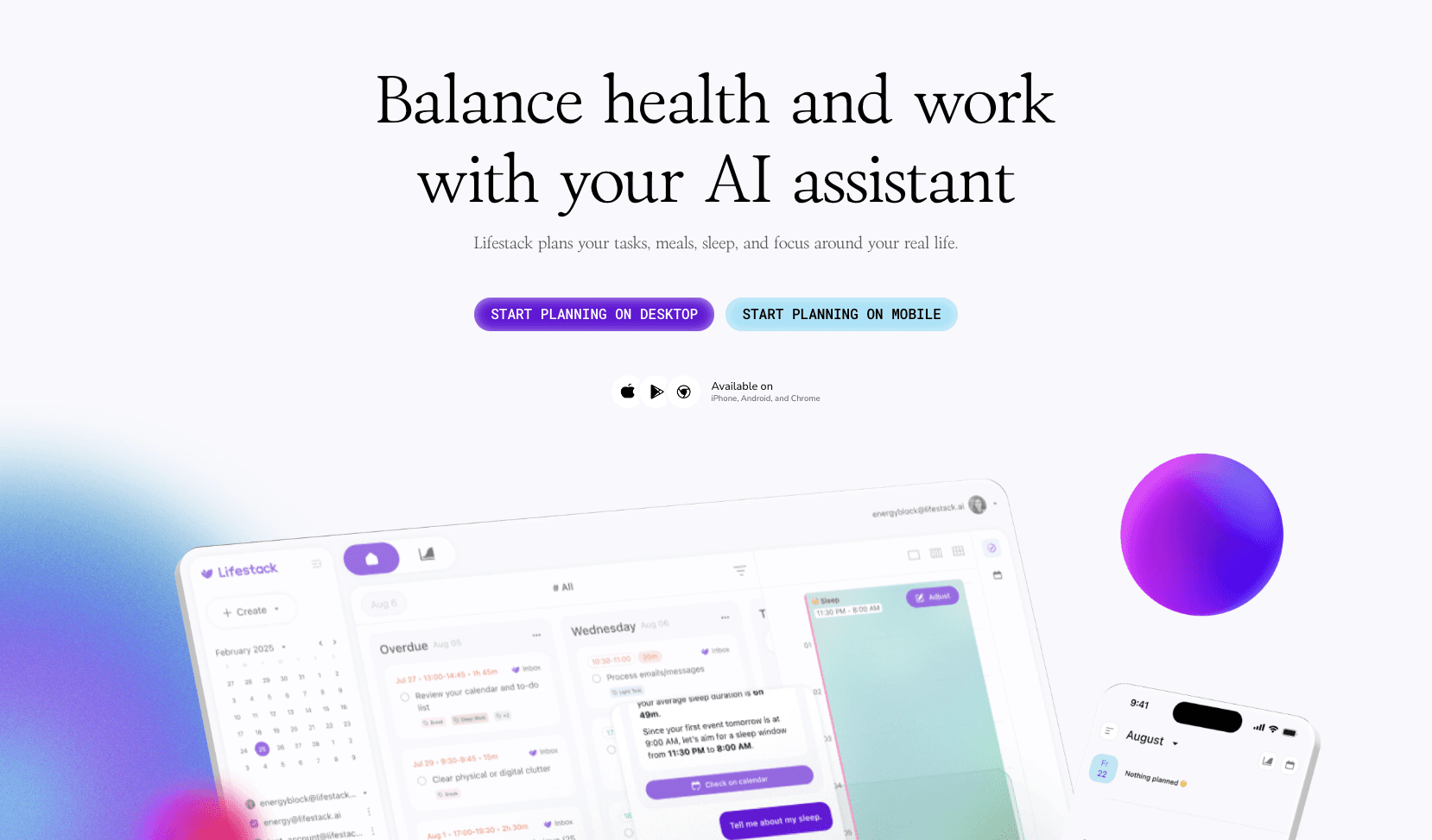 Lifestack homepage