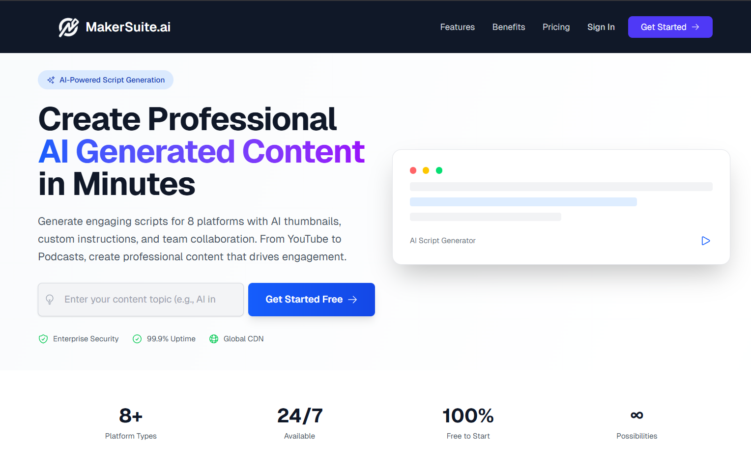 MakerSuite homepage