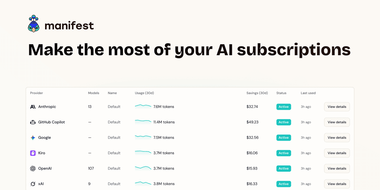 Manifest homepage
