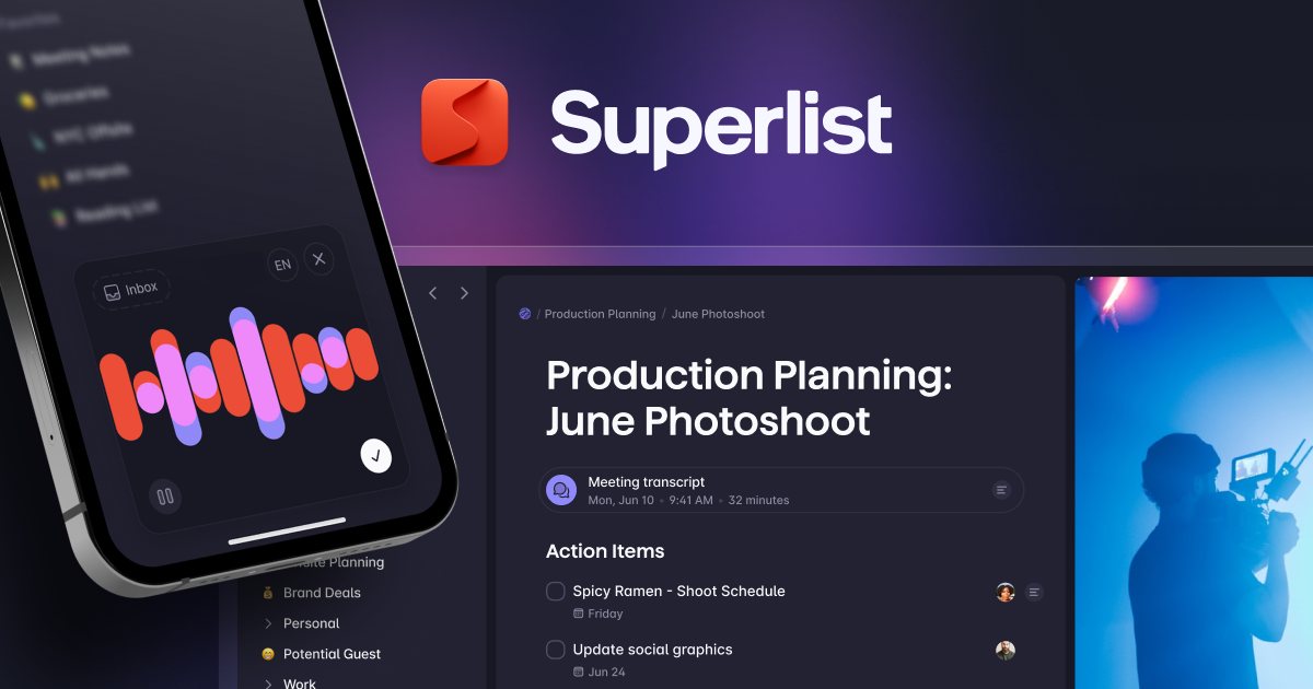 Superlist homepage