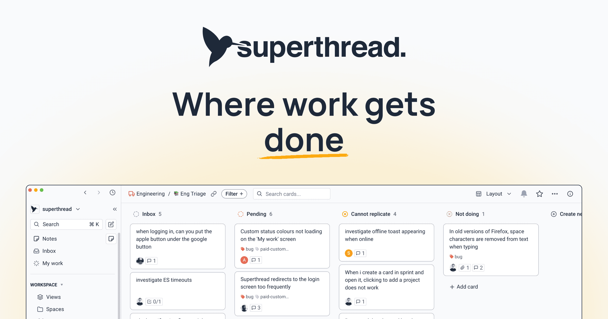 Superthread homepage