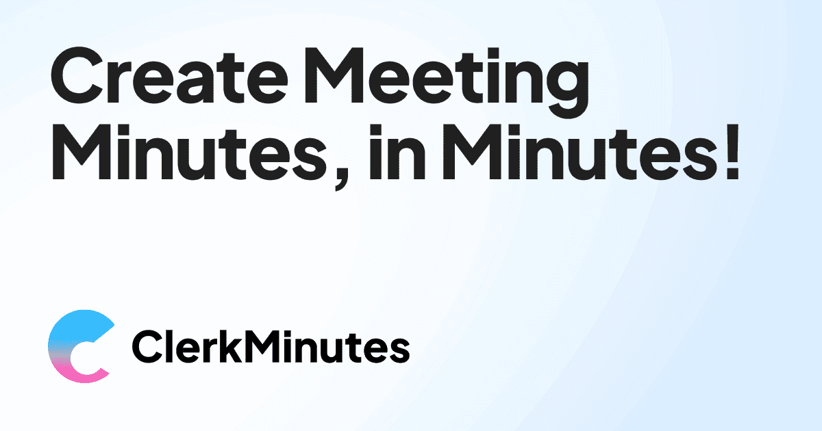 ClerkMinutes homepage