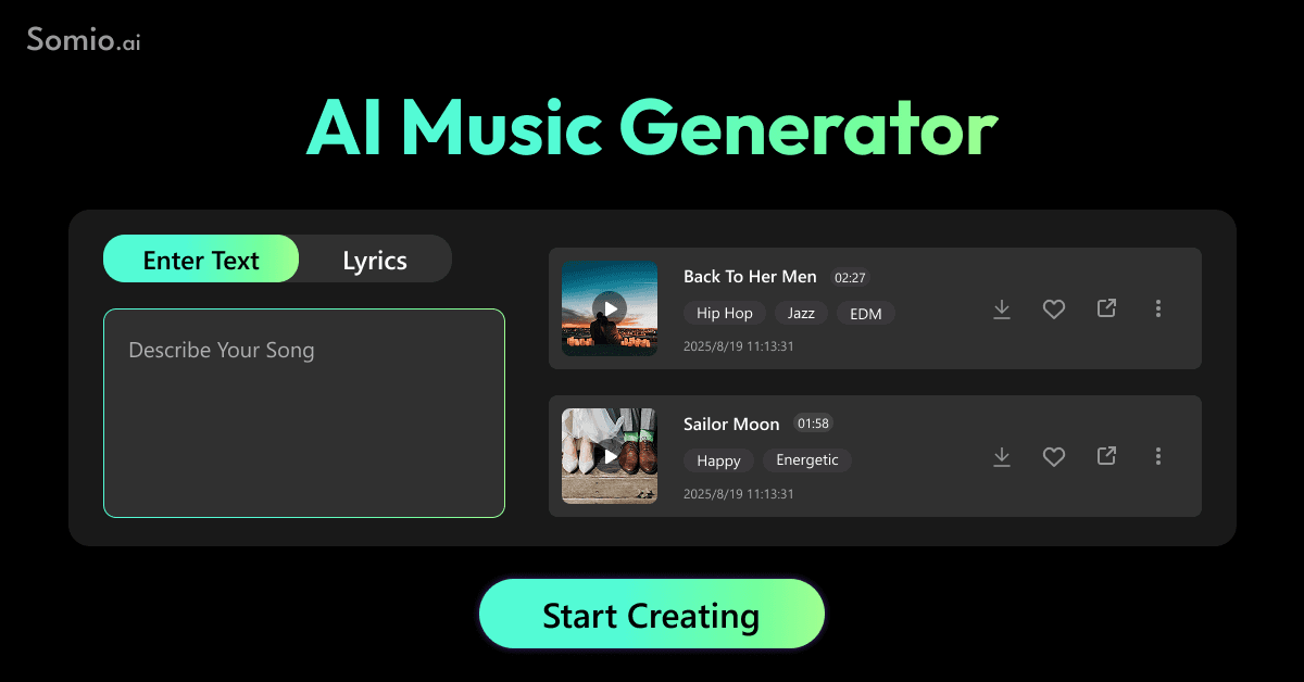 Somio AI homepage