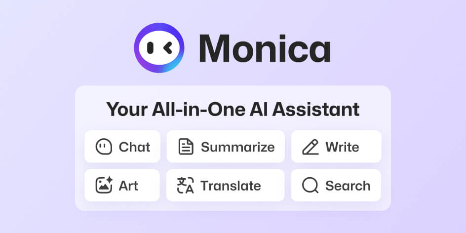 Monica AI homepage