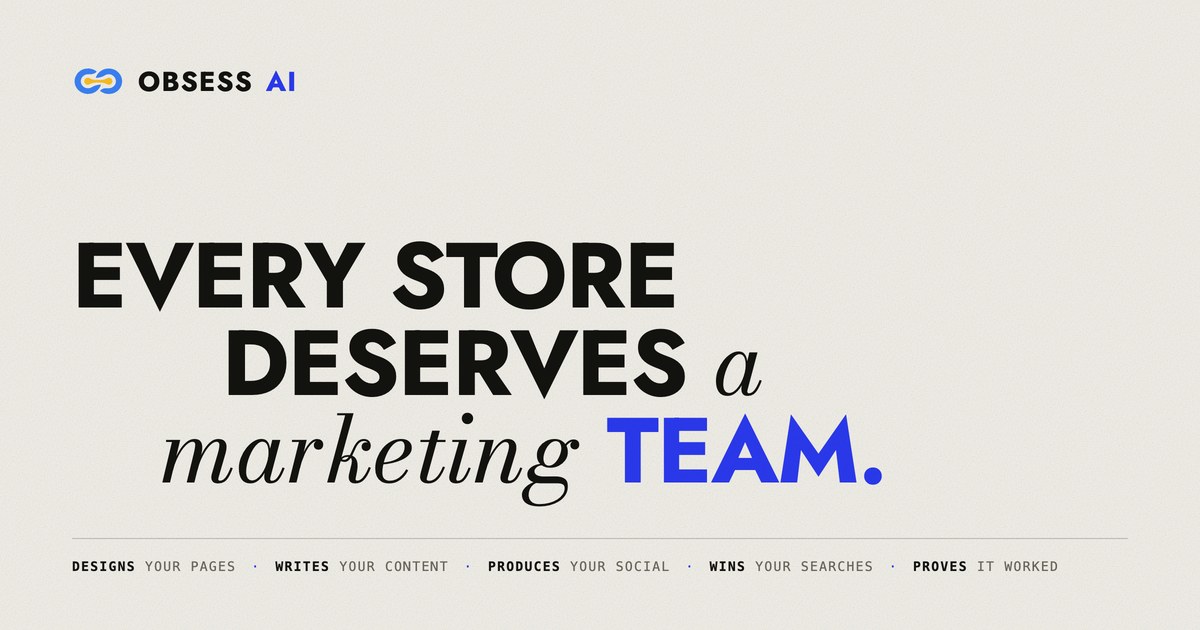 Obsess AI homepage
