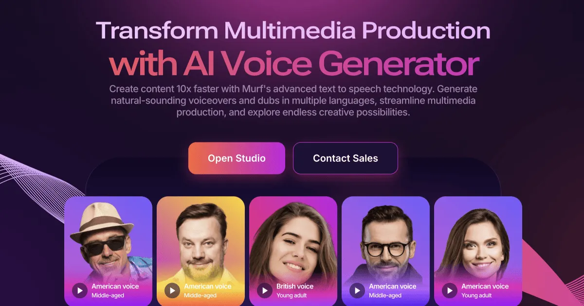 Murf AI homepage