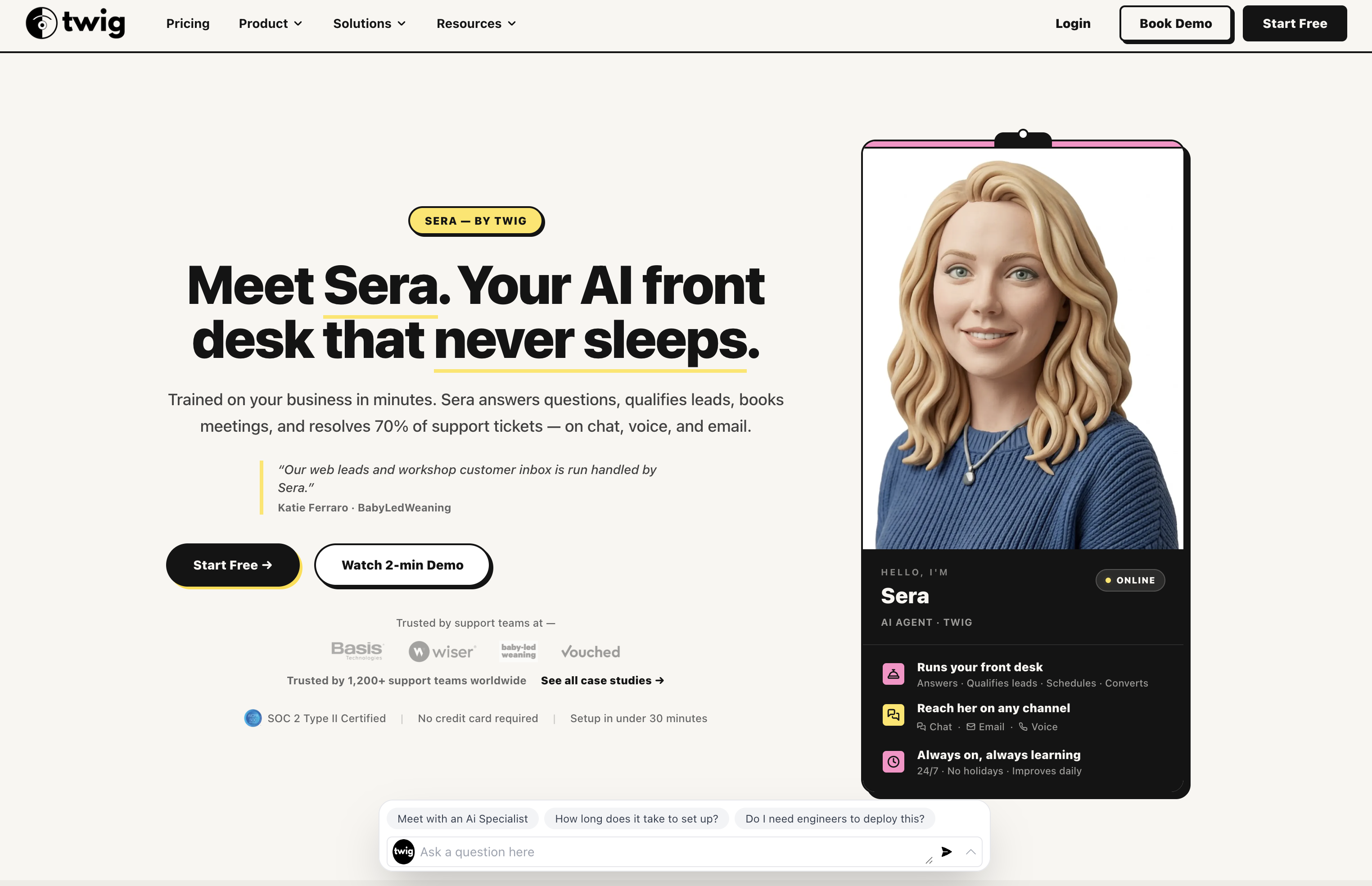 Twig homepage