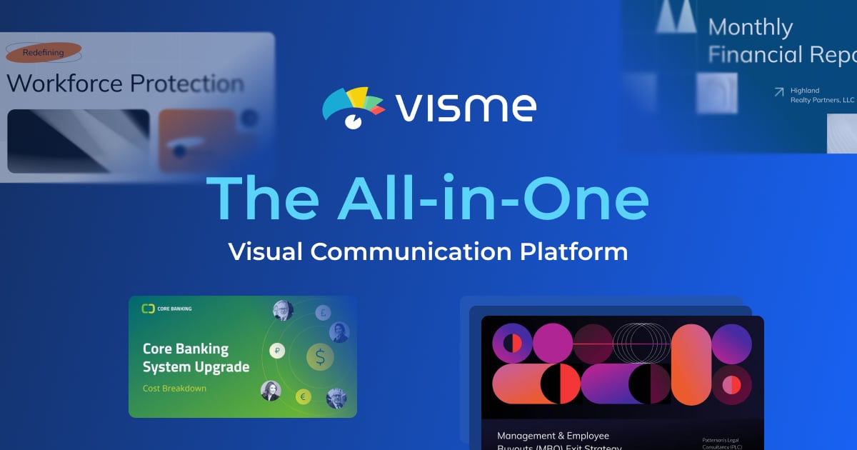 Visme homepage