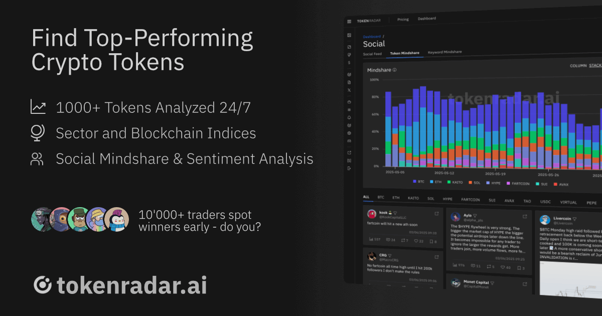 Token Radar homepage