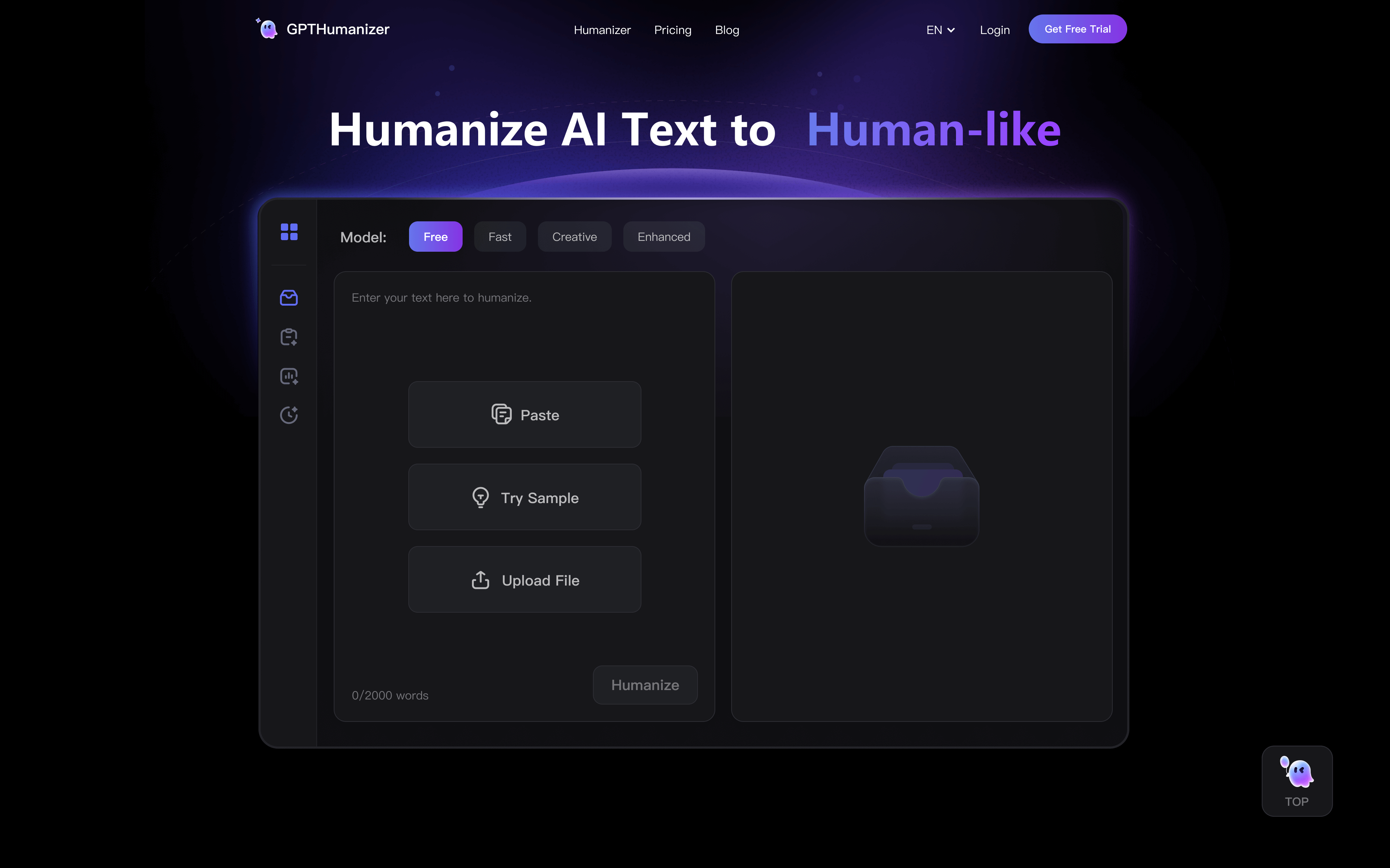 GPTHumanizer homepage
