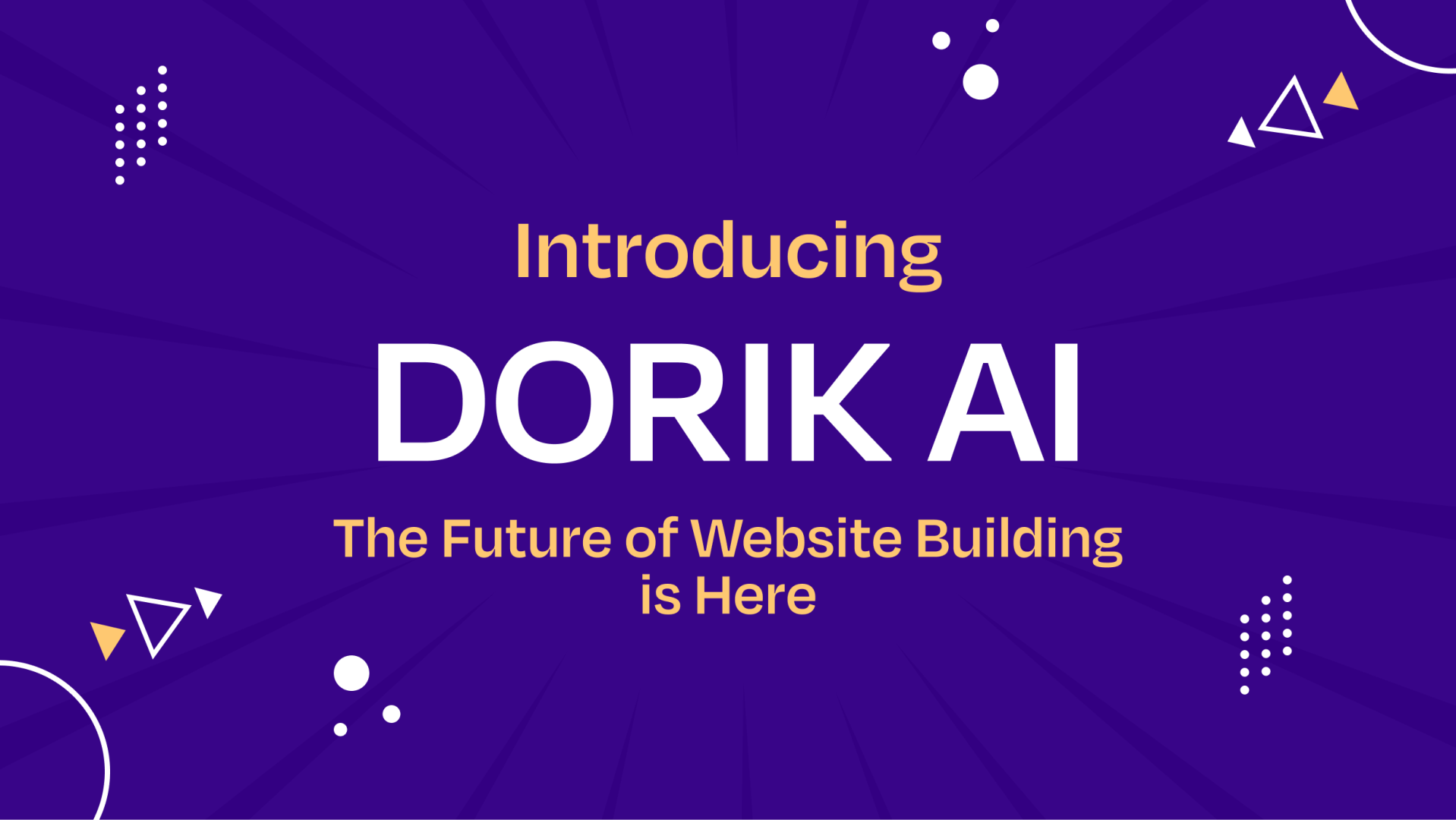 Dorik AI homepage