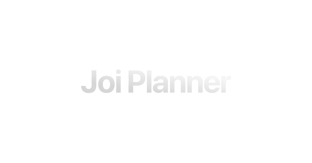 Joi Planner homepage