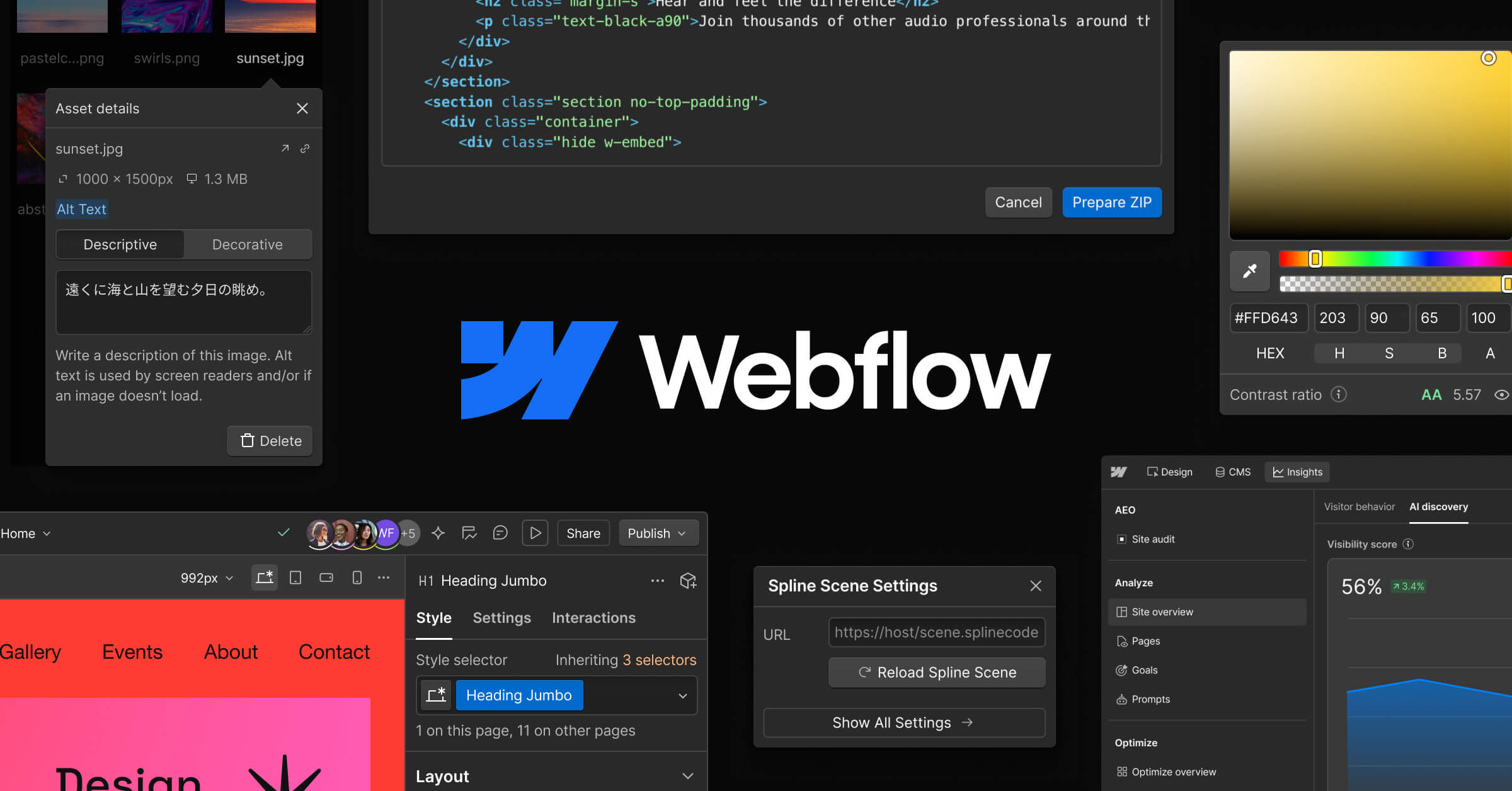 Webflow homepage